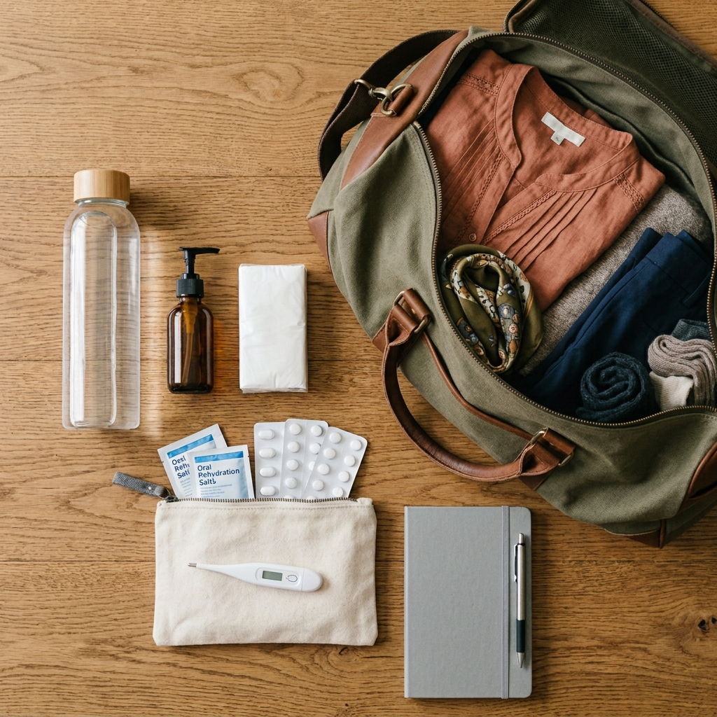 Travel clothes suited to female traveller